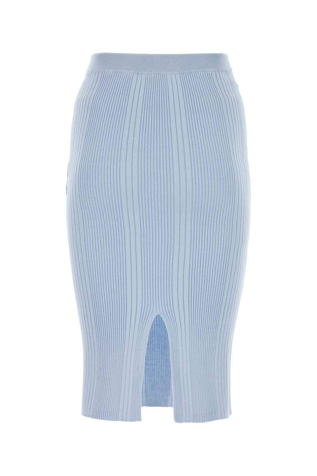 Bottega Veneta Women Pastel Light-Blue Cotton Skirt