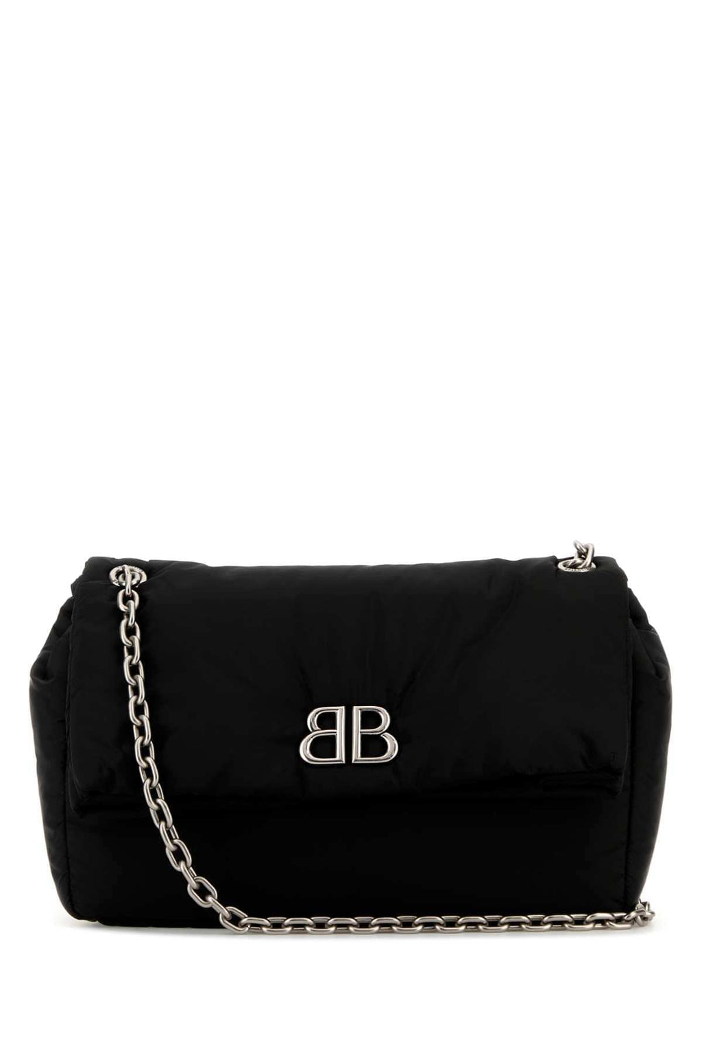 Balenciaga Women Black Nylon Medium Monaco Shoulder Bag