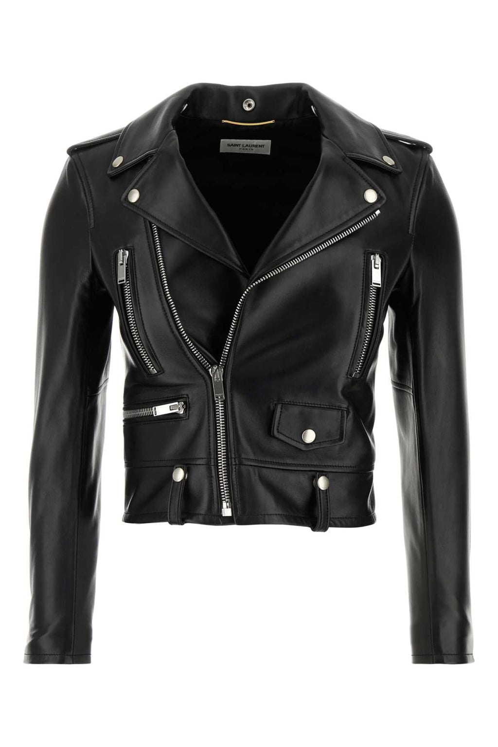Saint Laurent Women Black Nappa Leather Jacket
