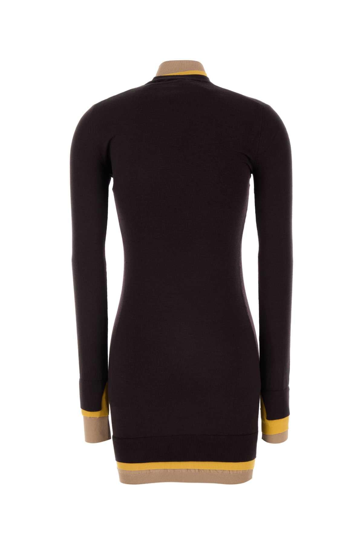 Fendi Women Plum Wool Blend Dress