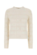 Balenciaga Women Ivory Wool Blend Sweater