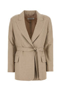Max Mara Women Cappuccino Wool Blend Randers Blazer