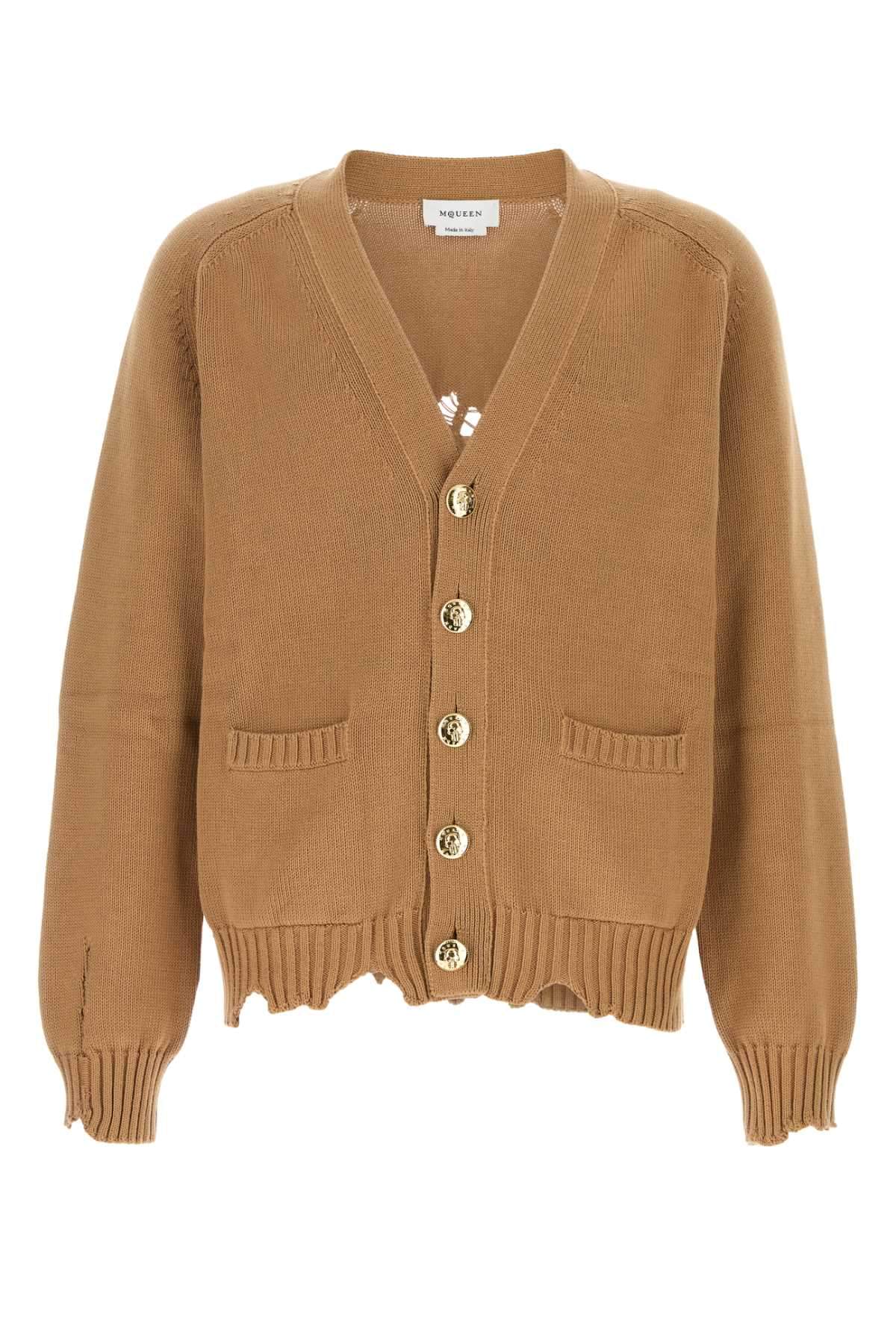 Alexander Mcqueen Men Biscuit Cotton Cardigan