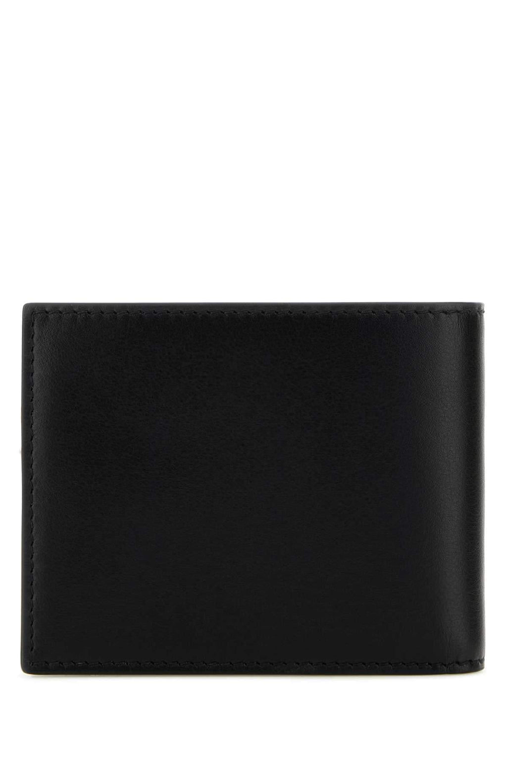 Alexander Mcqueen Men Black Leather Wallet