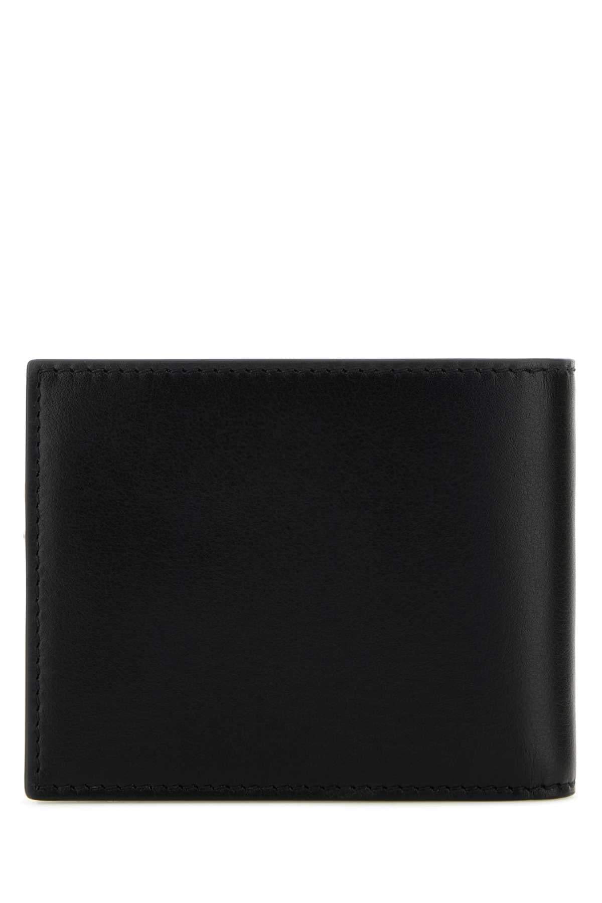 Alexander Mcqueen Men Black Leather Wallet