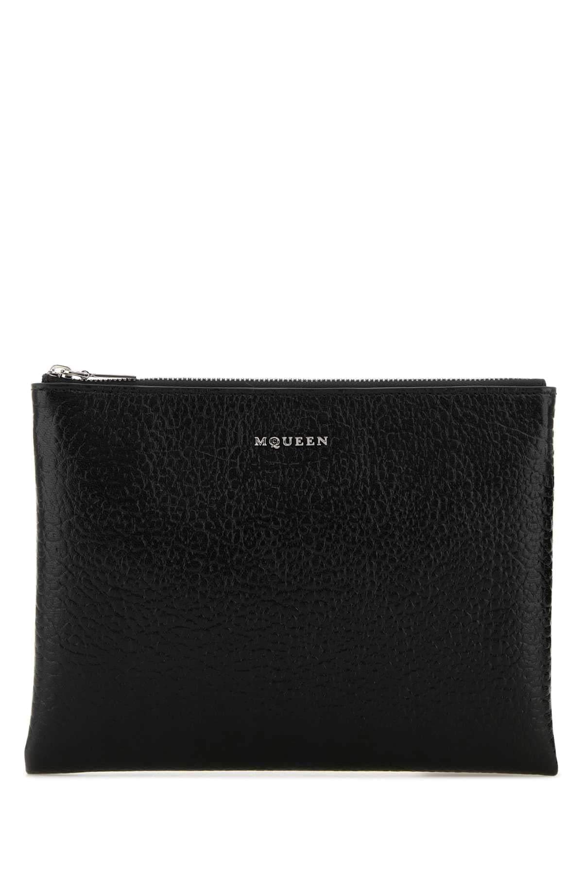 Alexander Mcqueen Women Black Leather Pouch