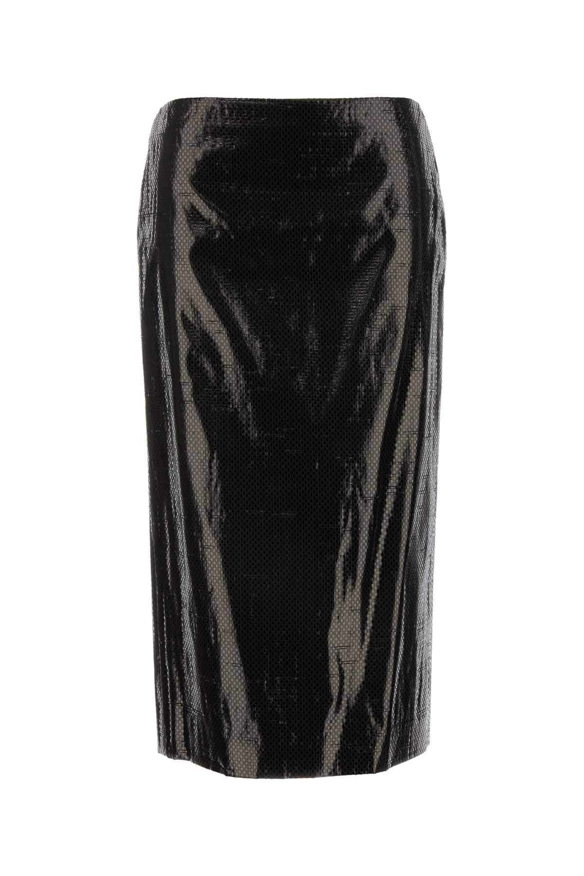 Alexander Mcqueen Women Black Canvas Skirt