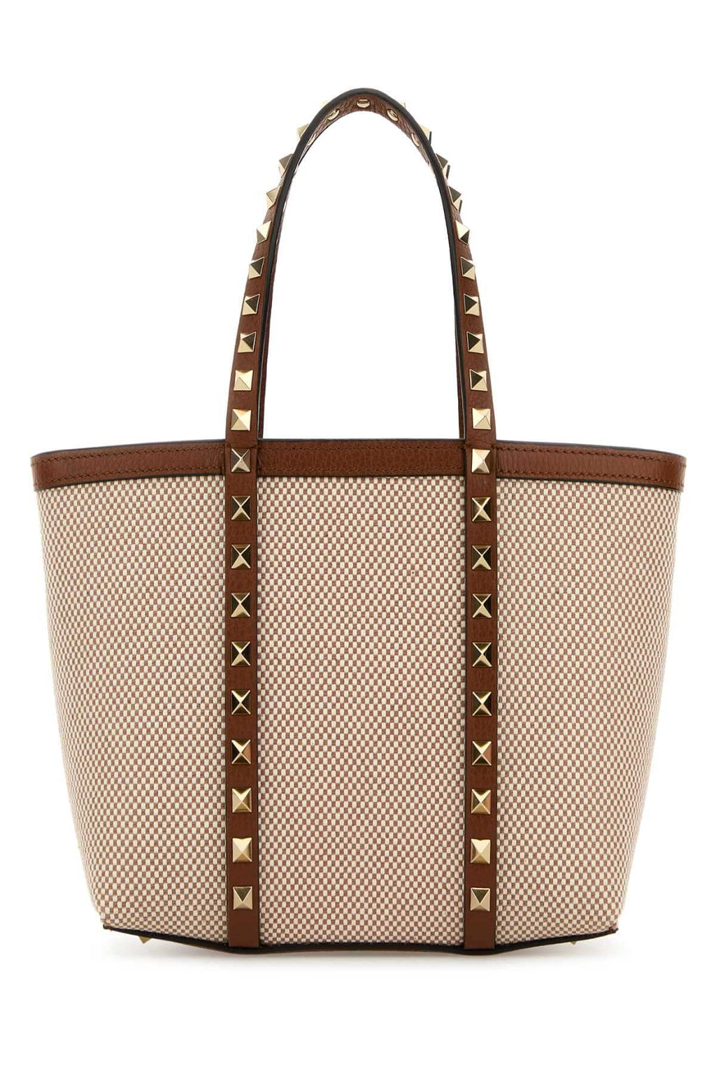 Valentino Garavani Women Two-Tone Canvas Medium Rockstud Handbag