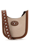 Valentino Garavani Women Two-Tone Canvas Vlogo Signature Crossbody Bag