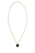 Valentino Garavani Women Ivory Pearls Coeur Royal Necklace