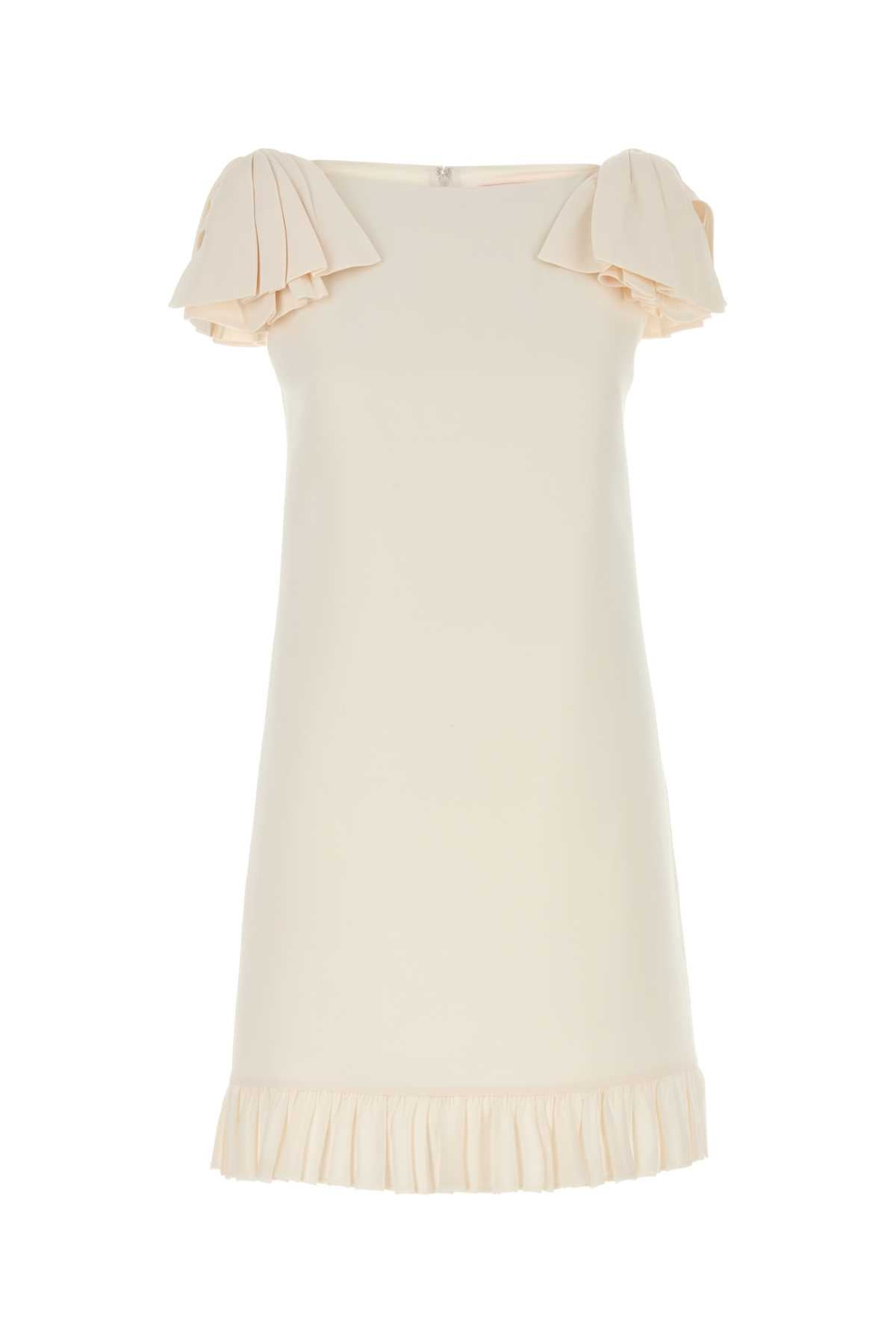 Valentino Garavani Women Ivory Wool Blend Dress