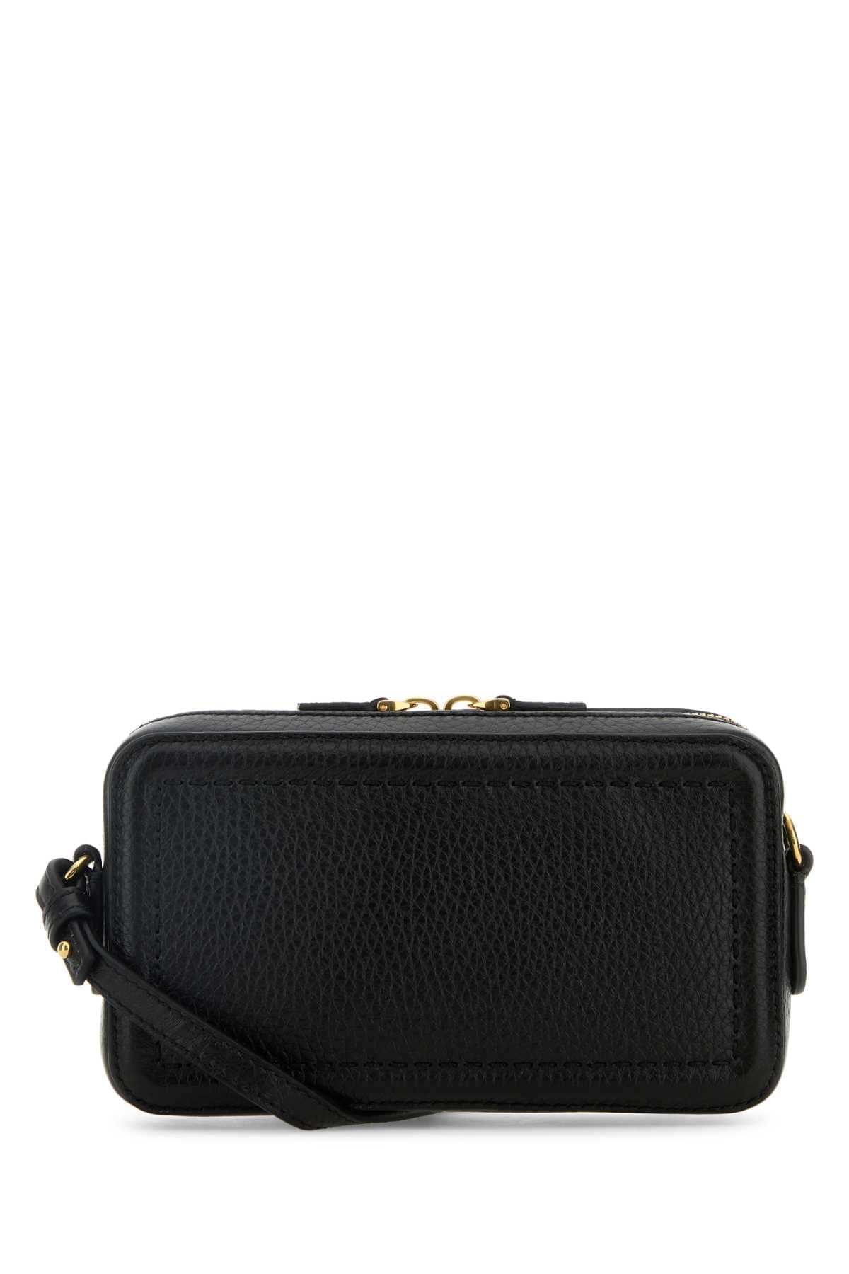 Valentino Garavani Women Black Leather Vlogo Crossbody Bag