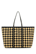 Valentino Garavani Women Embroidered Raffia Rockstud Shopping Bag