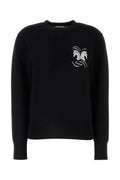 Burberry Women Black Stretch Wool Blend Sweater
