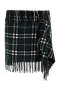 Burberry Women Embroidered Wool Blend Mini Skirt