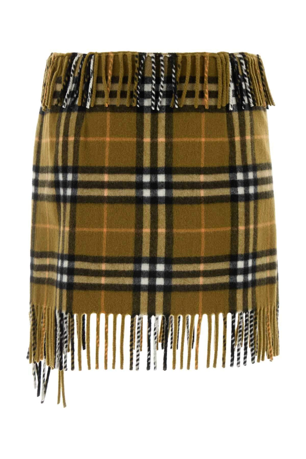 Burberry Women Embroidered Wool Blend Mini Skirt