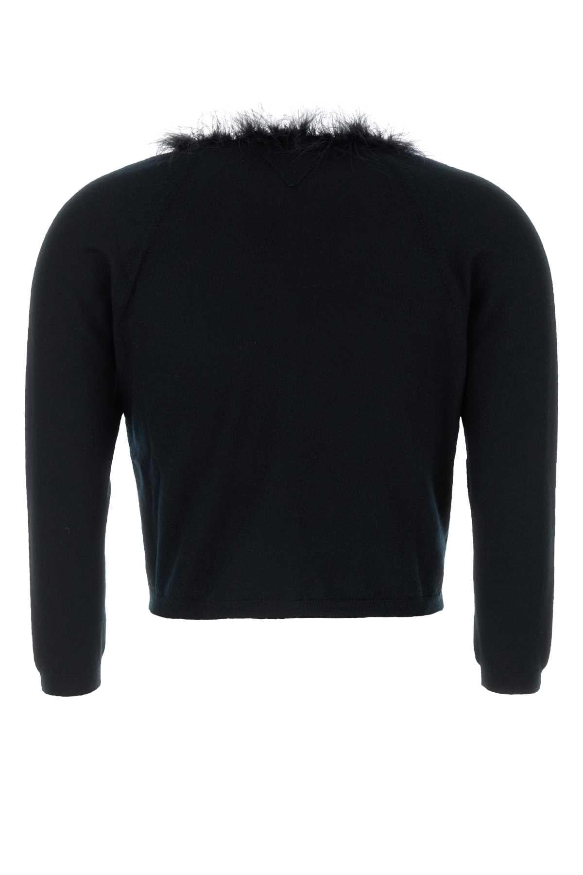 Prada Women Black Cashmere Cardigan
