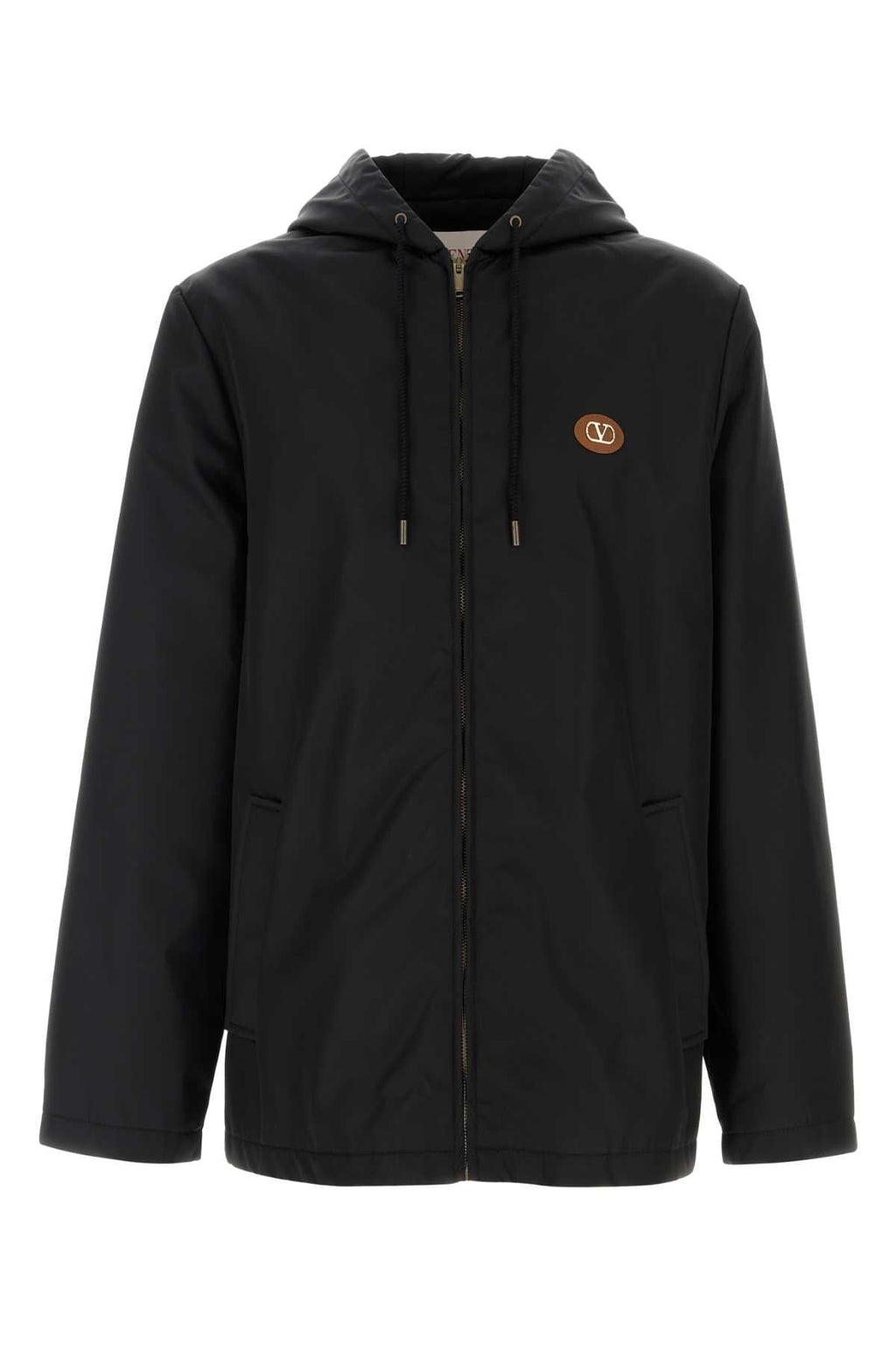 Valentino Garavani Men Black Nylon Windbreaker