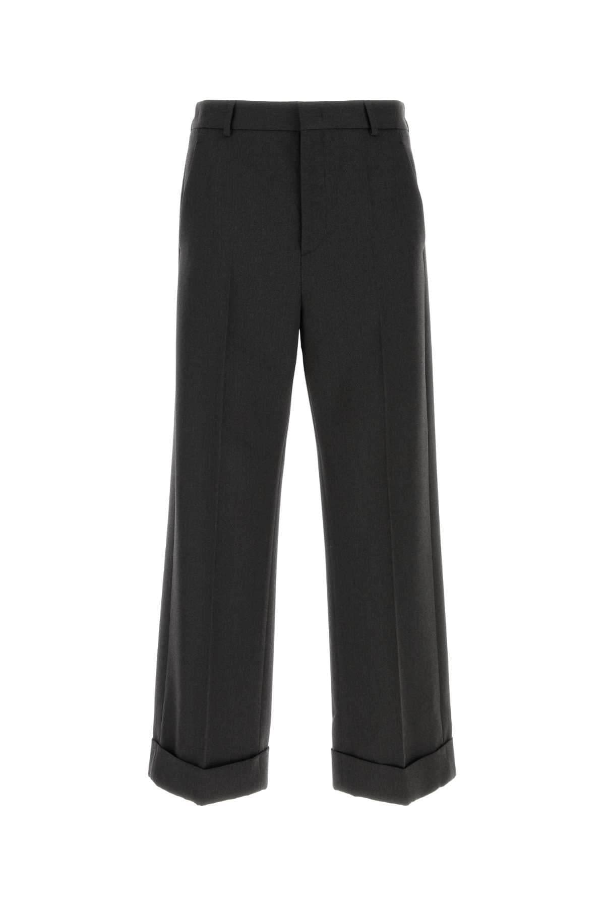 Valentino Garavani Men Charcoal Wool Pant