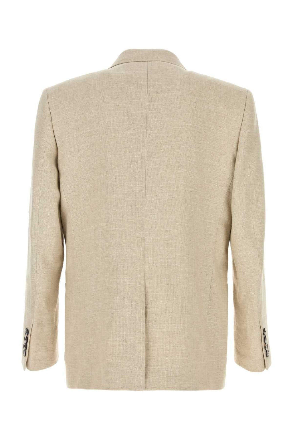 Valentino Garavani Men Beige Linen Blend Blazer