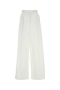 Givenchy Women White Poplin Wide-Leg Pant