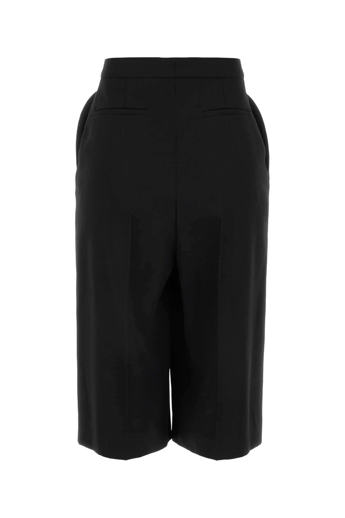 Givenchy Women Black Wool Bermuda Shorts