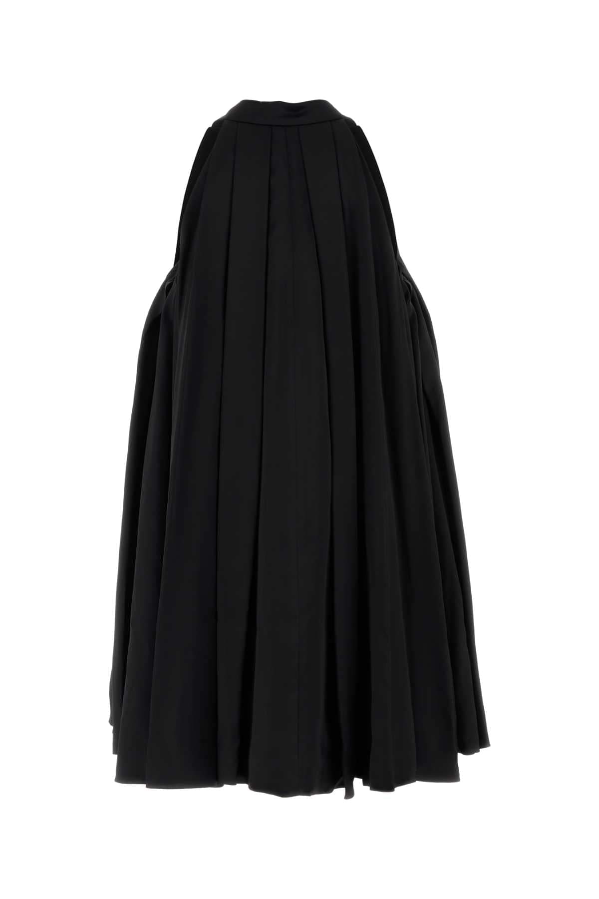 Loewe Women Black Satin Mini Dress