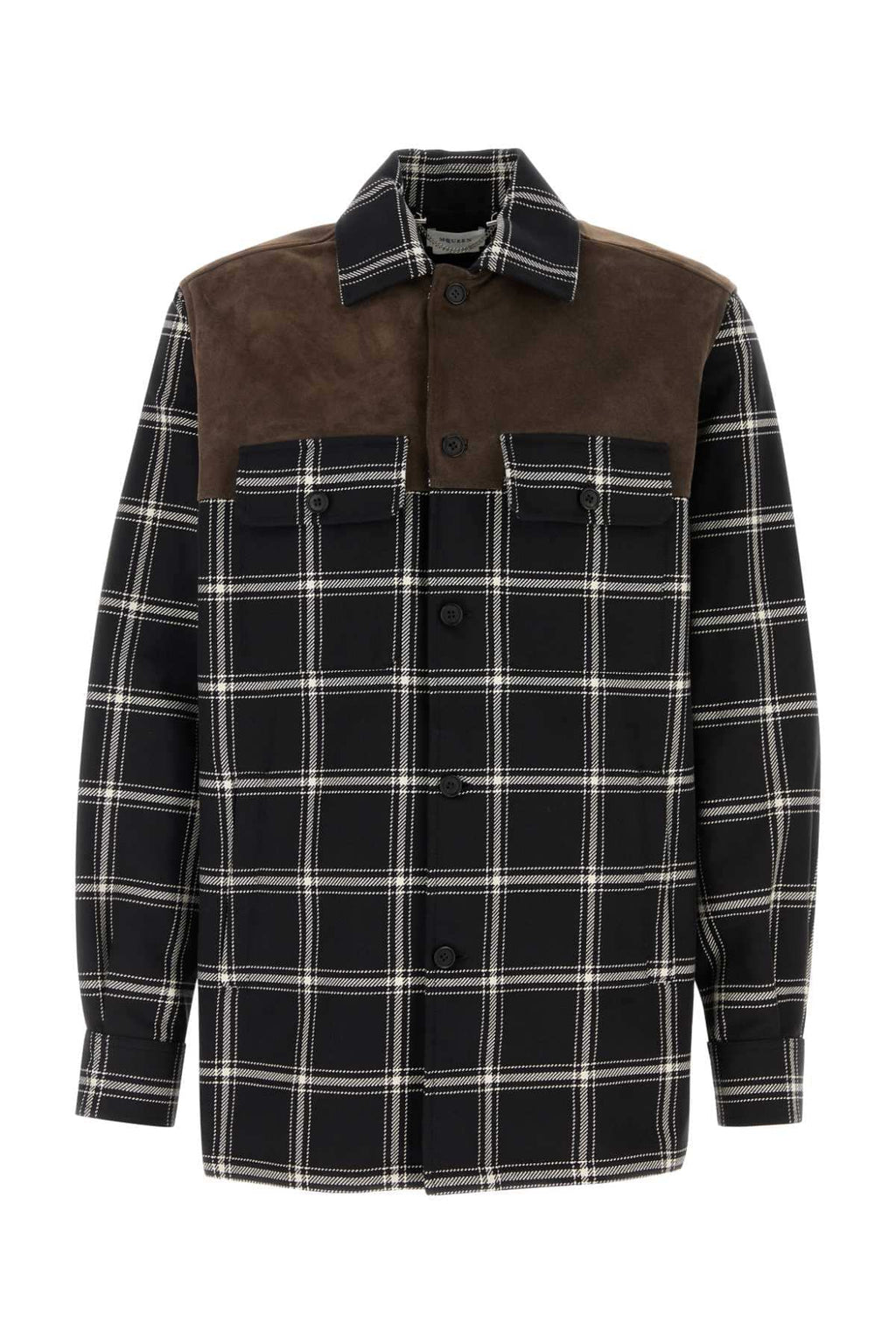 Alexander Mcqueen Men Embroidered Cotton Shirt