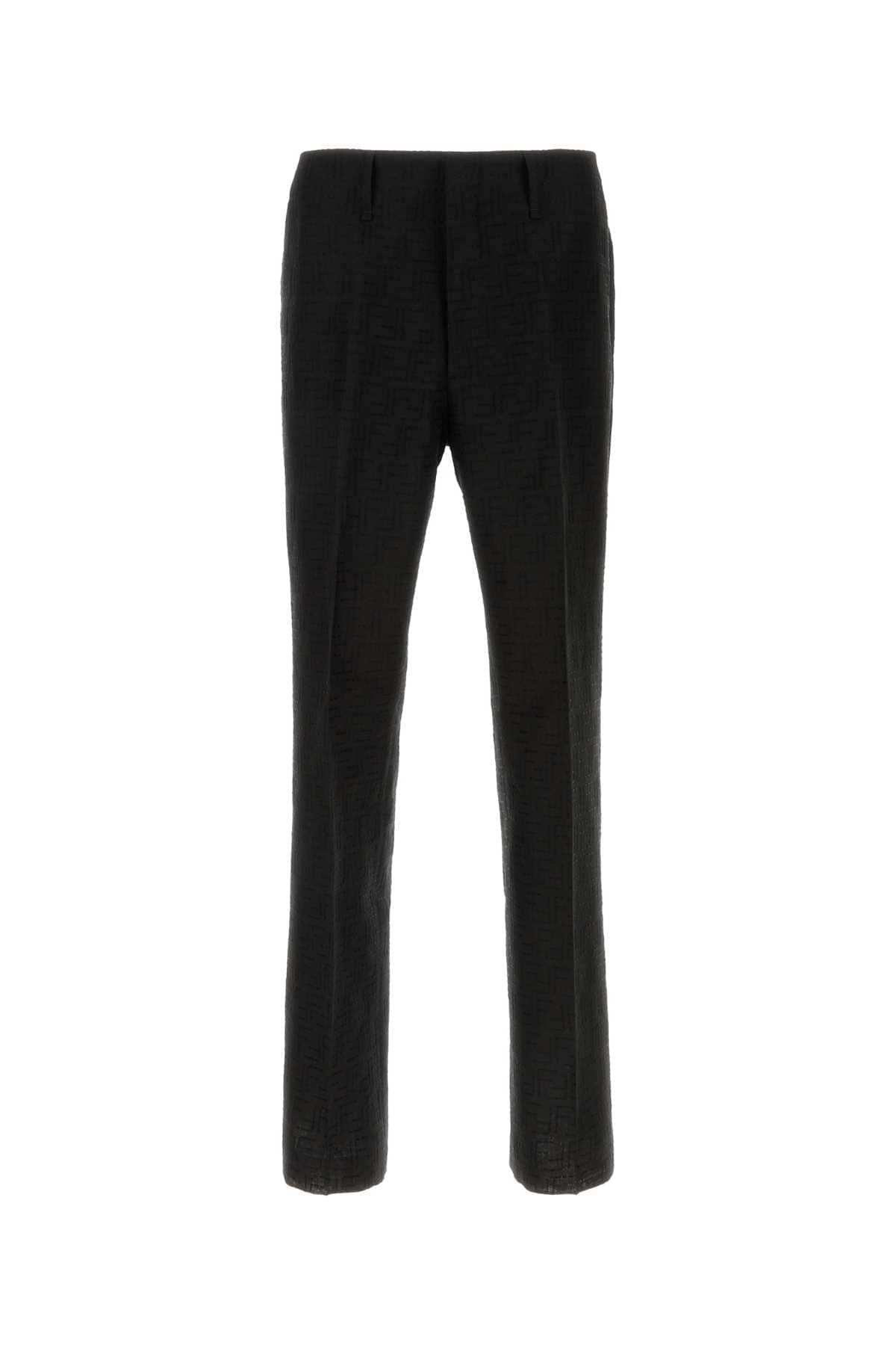 Fendi Men Black Linen Blend Pant