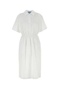 Prada Women White Poplin Shirt Dress