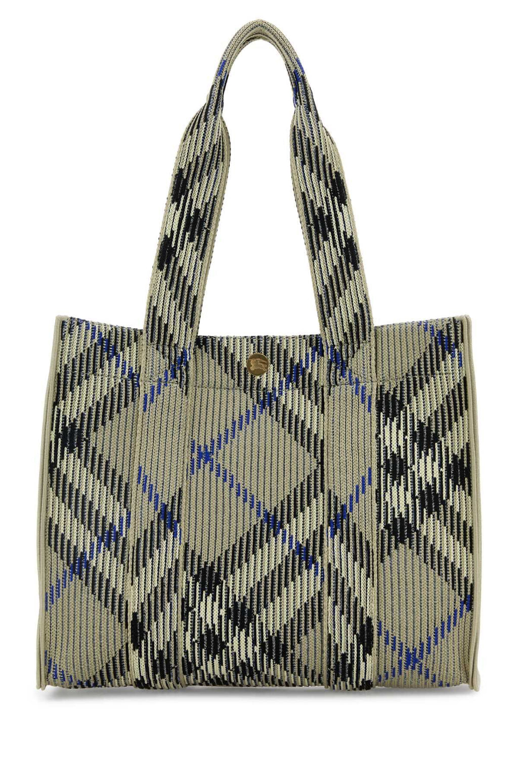 Burberry Women Embroidered Canvas Shopping Bag