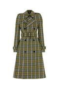 Burberry Women Embroidered Stretch Linen Trench Coat