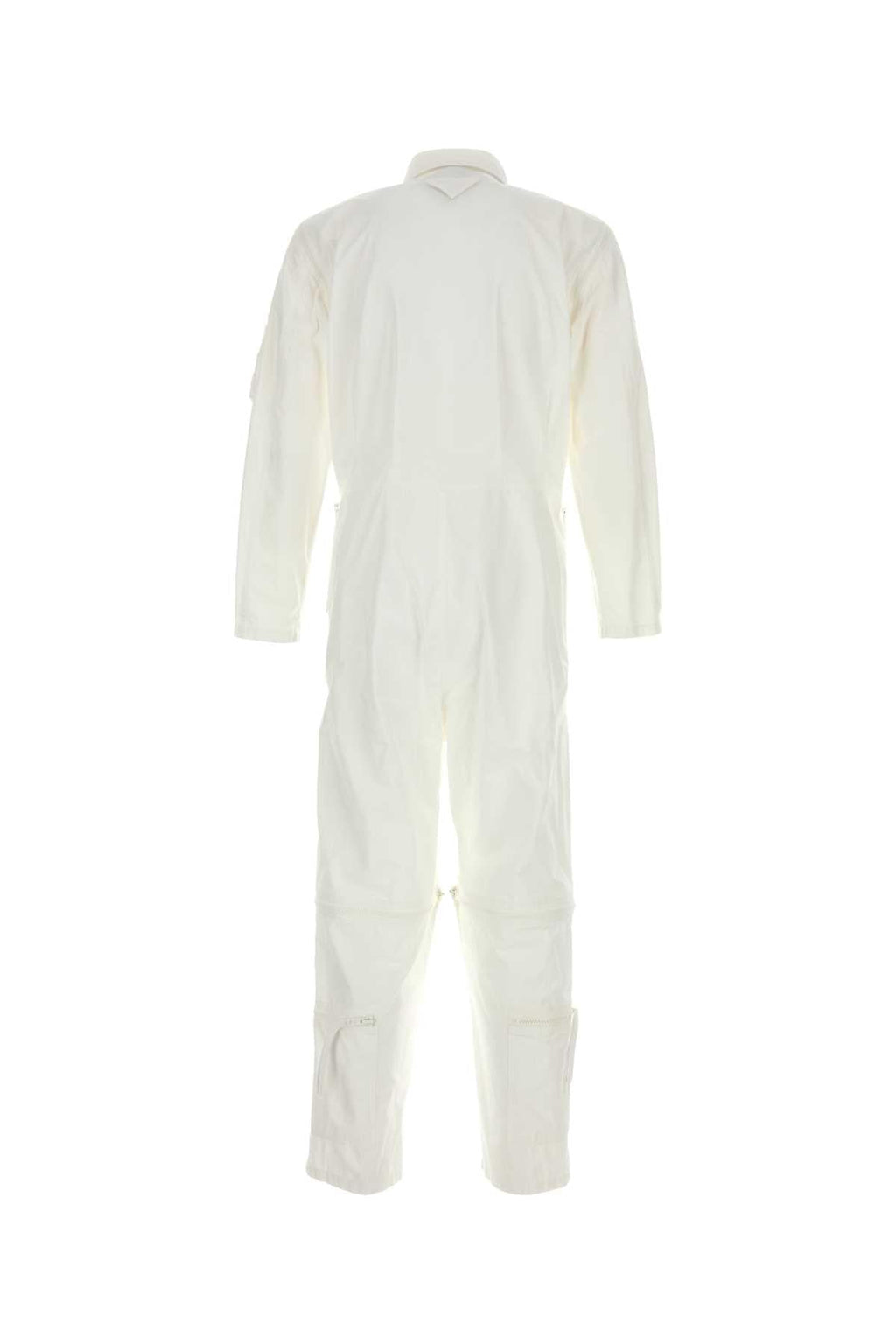 Prada Men White Cotton Jumpsuit