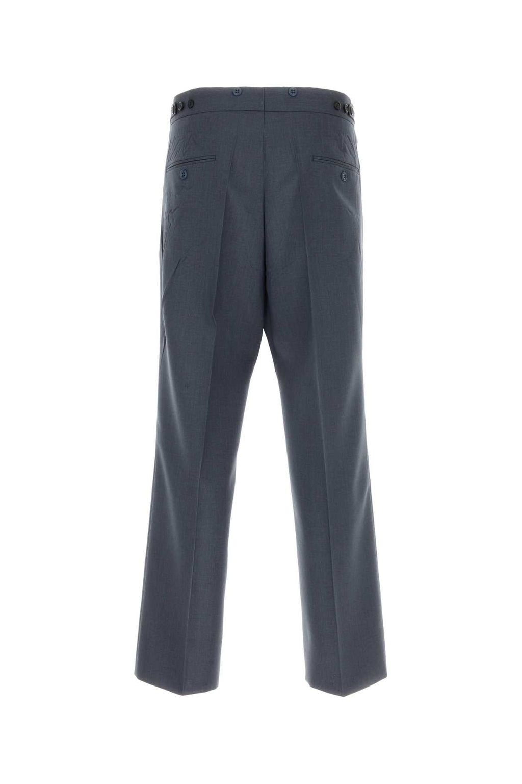 Prada Men Blue Mohair Blend Pant