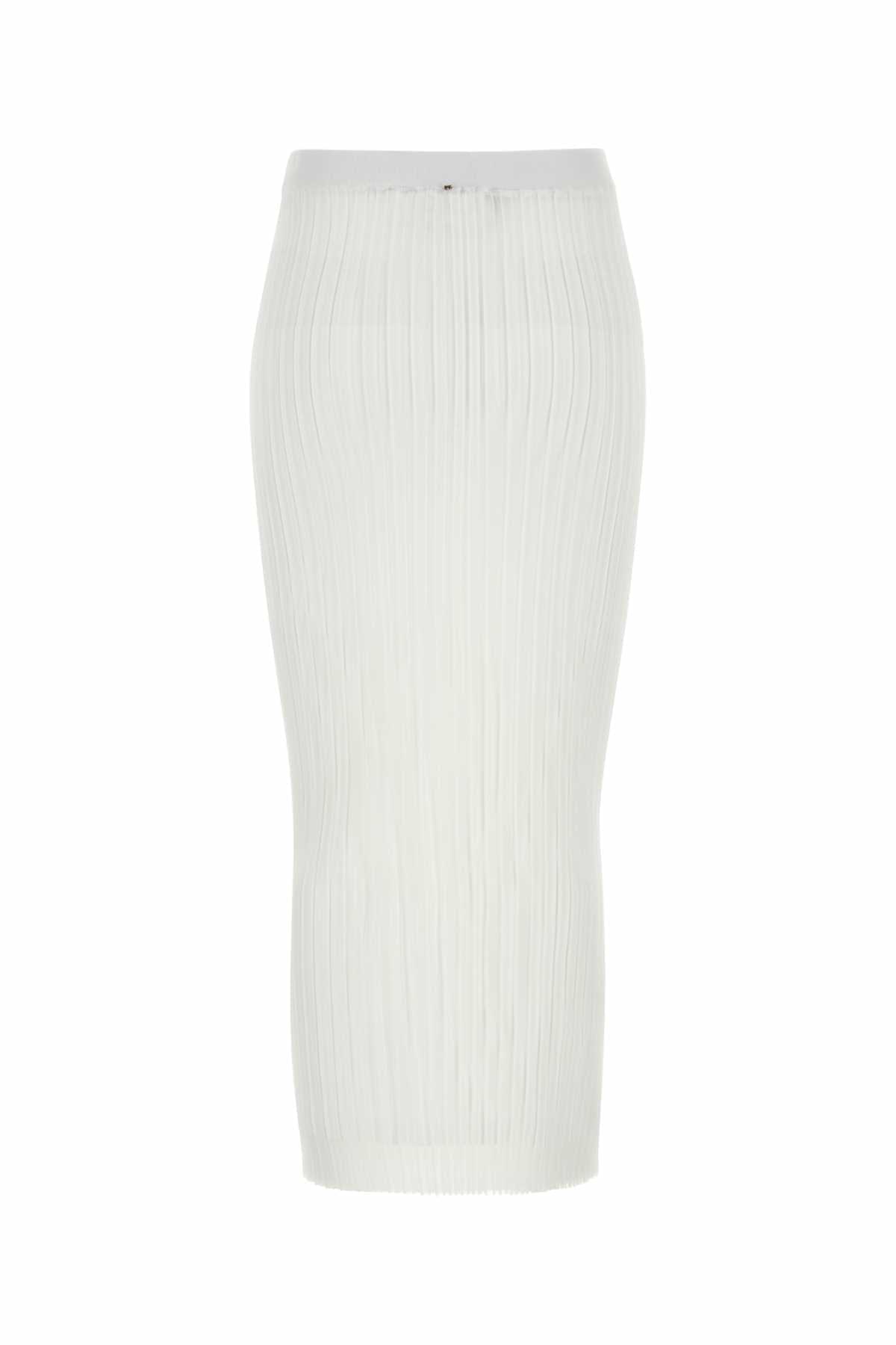 Sportmax Women White Organza Album1234 Skirt