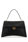 Balenciaga Women Black Leather Large Hourglass Soft Handbag