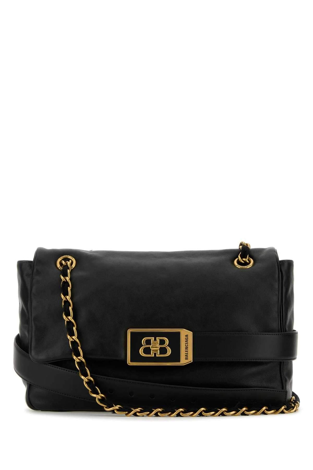 Balenciaga Women Black Leather Medium Modu Shoulder Bag