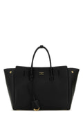 Balenciaga Women Black Leather Small Carry All Hempton Handbag