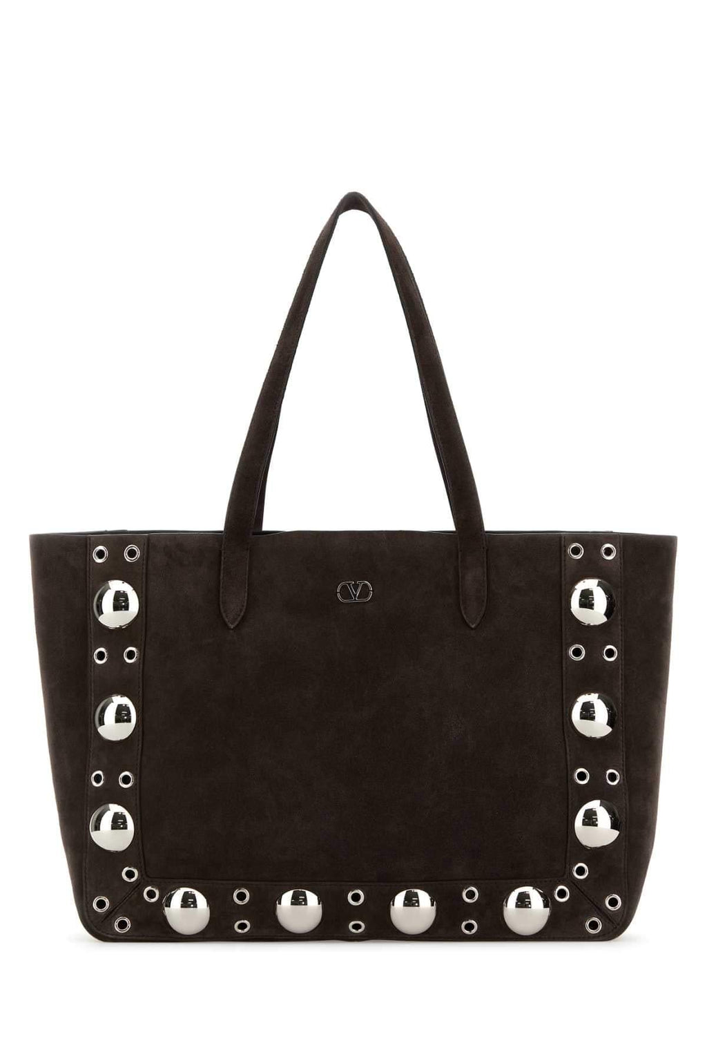 Valentino Garavani Women Brown Suede Nellcã´Te Shopping Bag