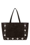 Valentino Garavani Women Brown Suede Nellcã´Te Shopping Bag