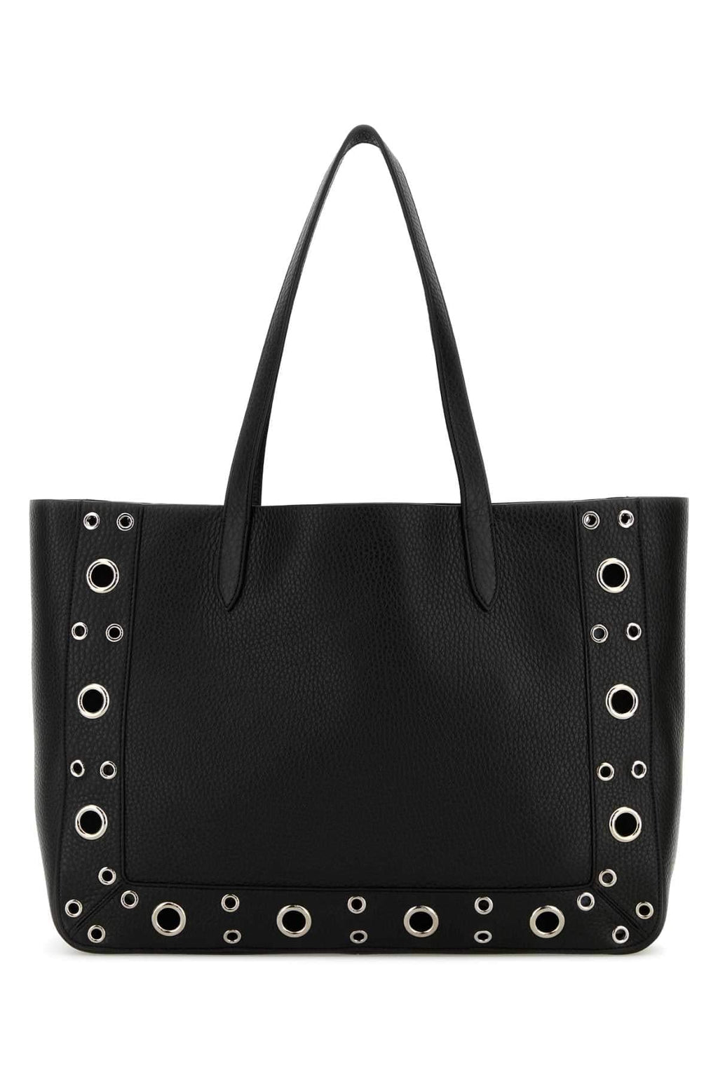 Valentino Garavani Women Black Leather Vlogo Signature Shopping Bag