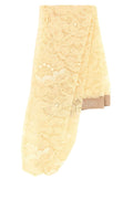 Valentino Garavani Women Cream Stretch Lace Socks