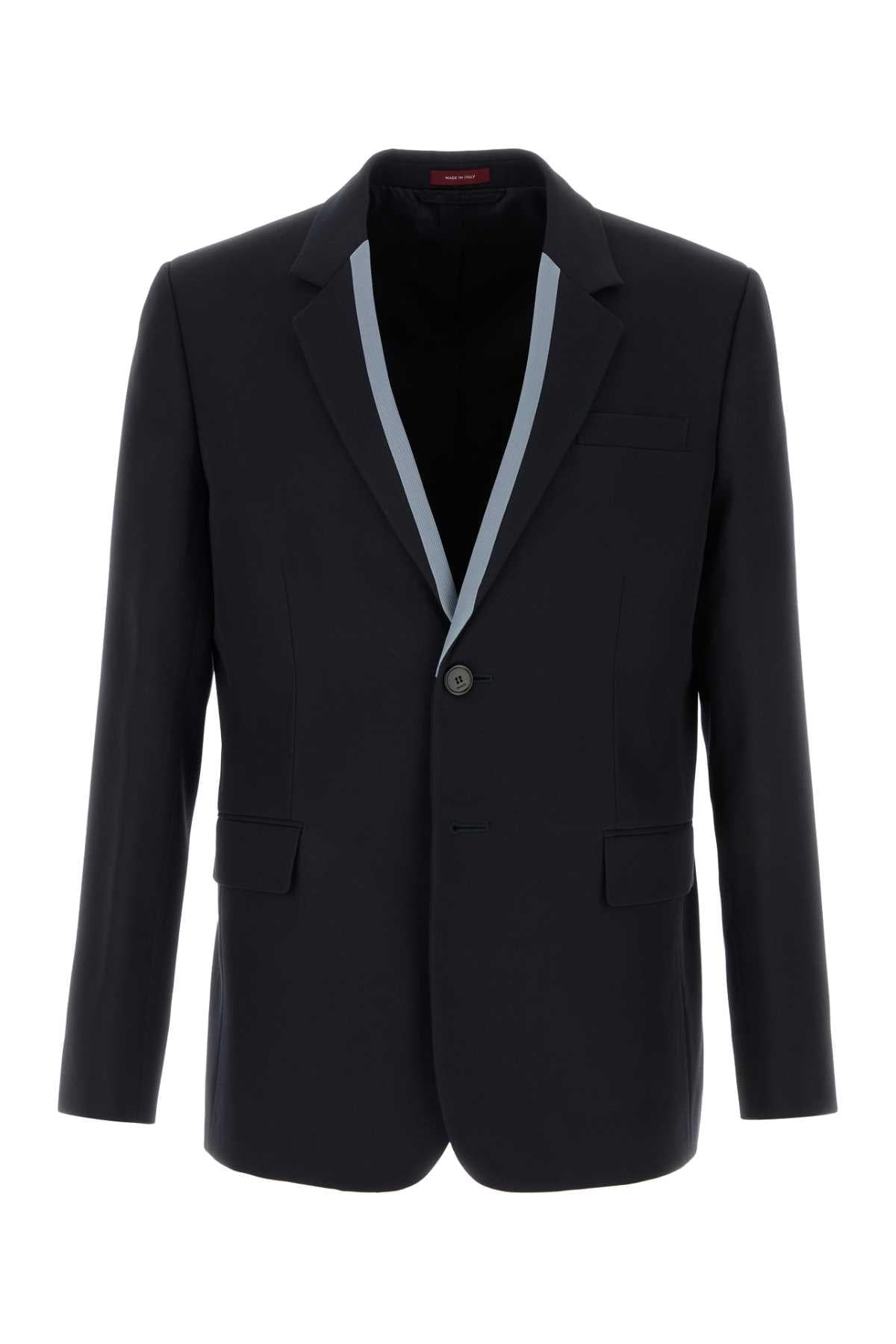 Gucci Men Midnight Blue Wool Blazer