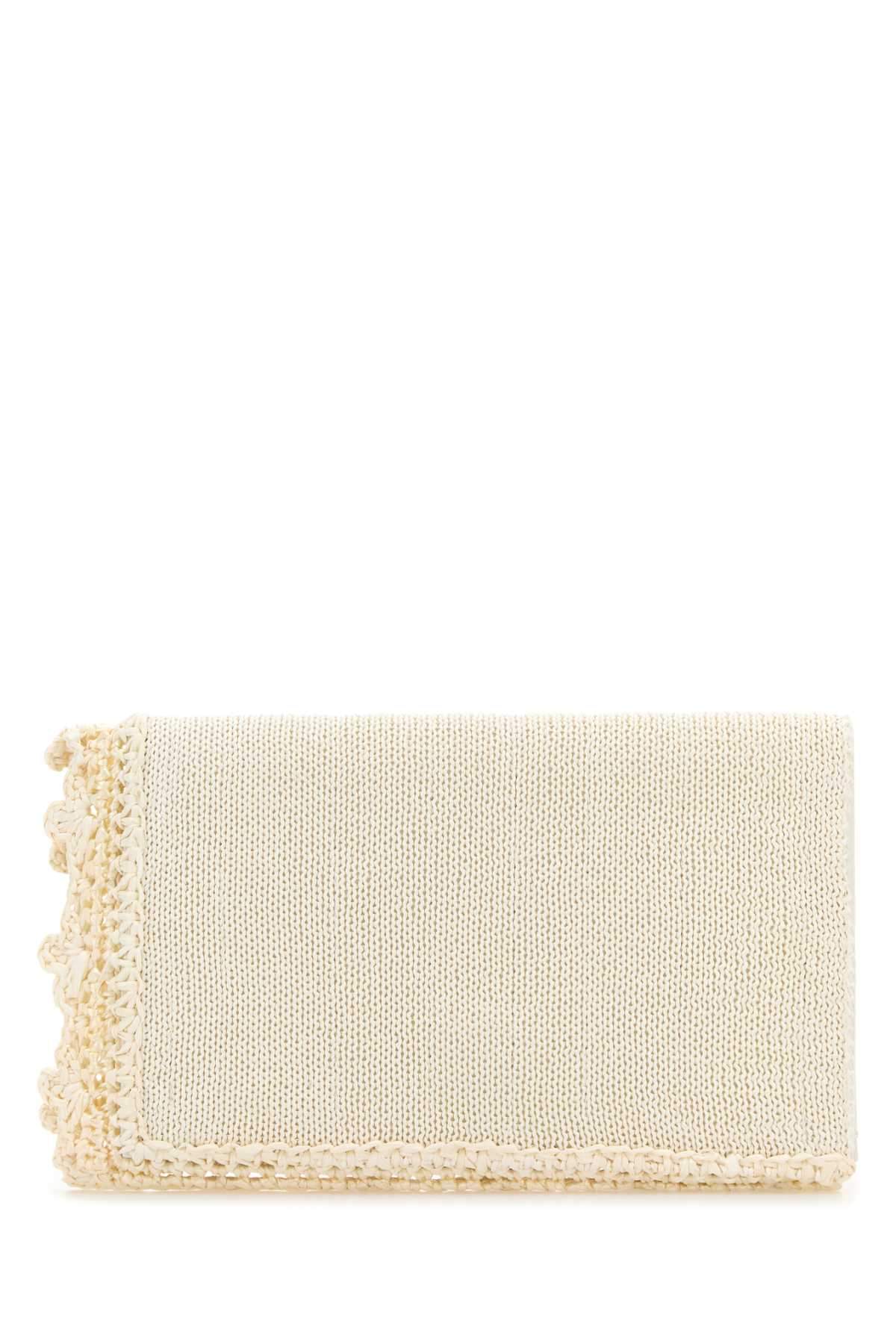 Jw Anderson Women Ivory Crochet Clutch