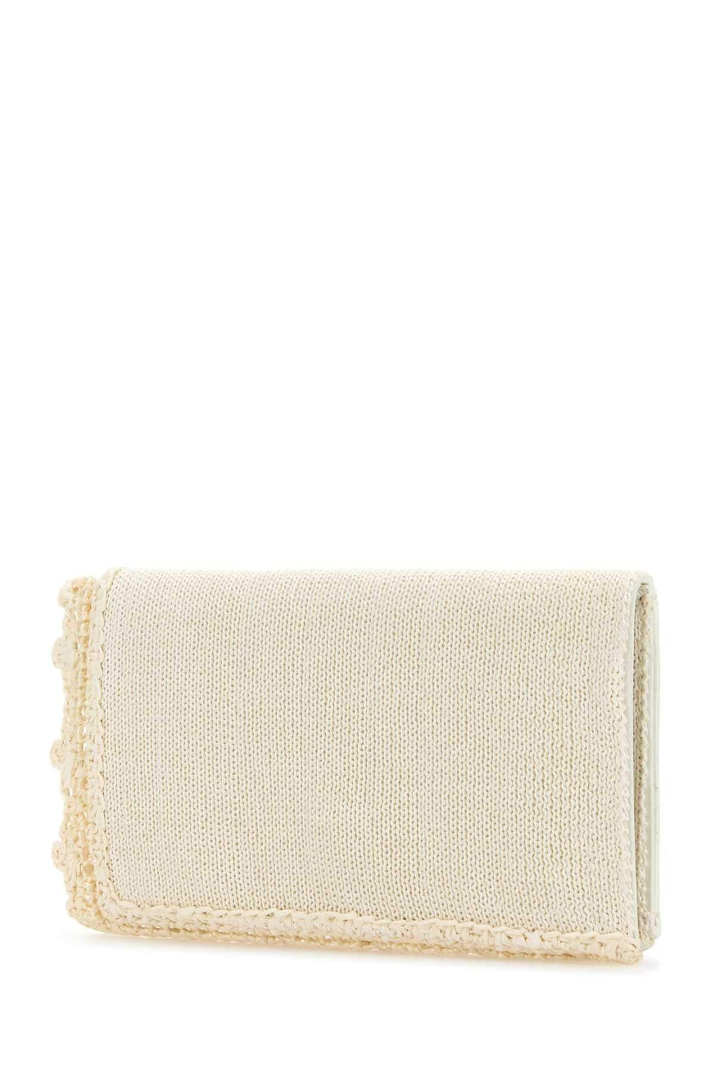 Jw Anderson Women Ivory Crochet Clutch