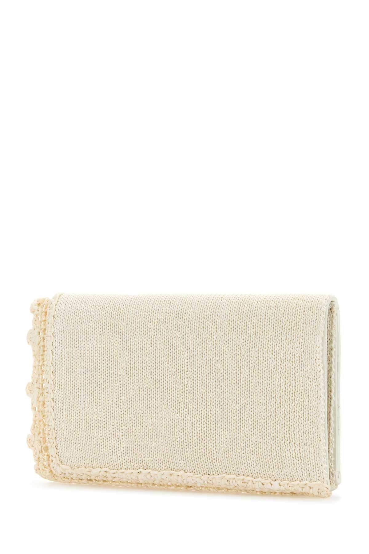 Jw Anderson Women Ivory Crochet Clutch