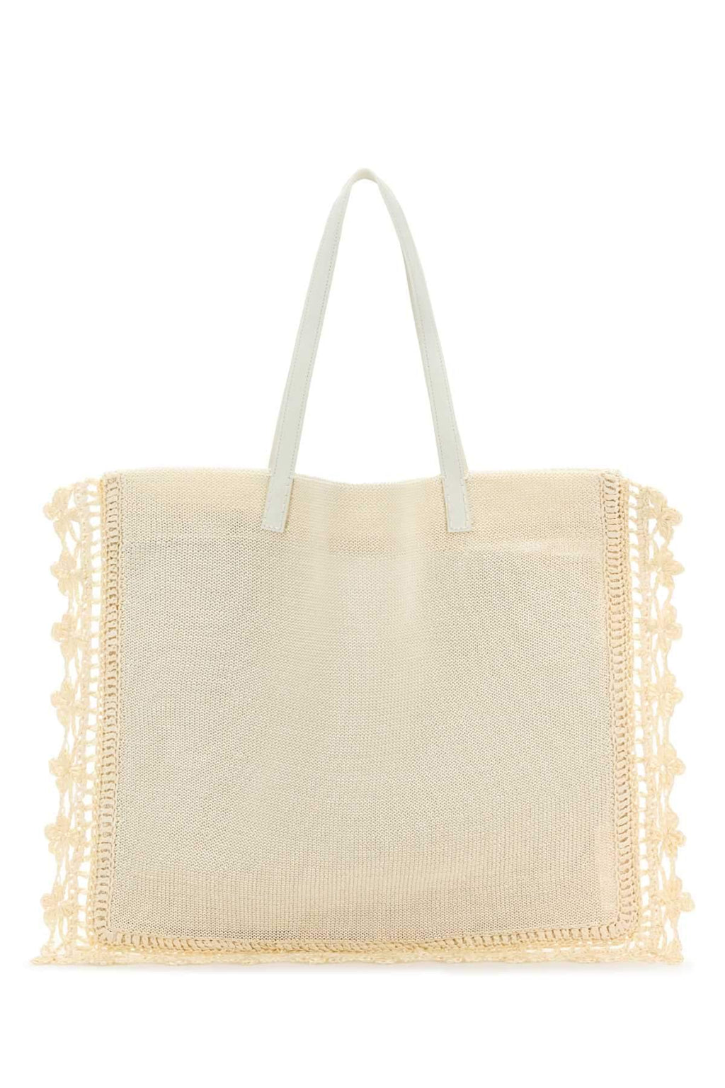 Jw Anderson Women Ivory Crochet Shopping Bag