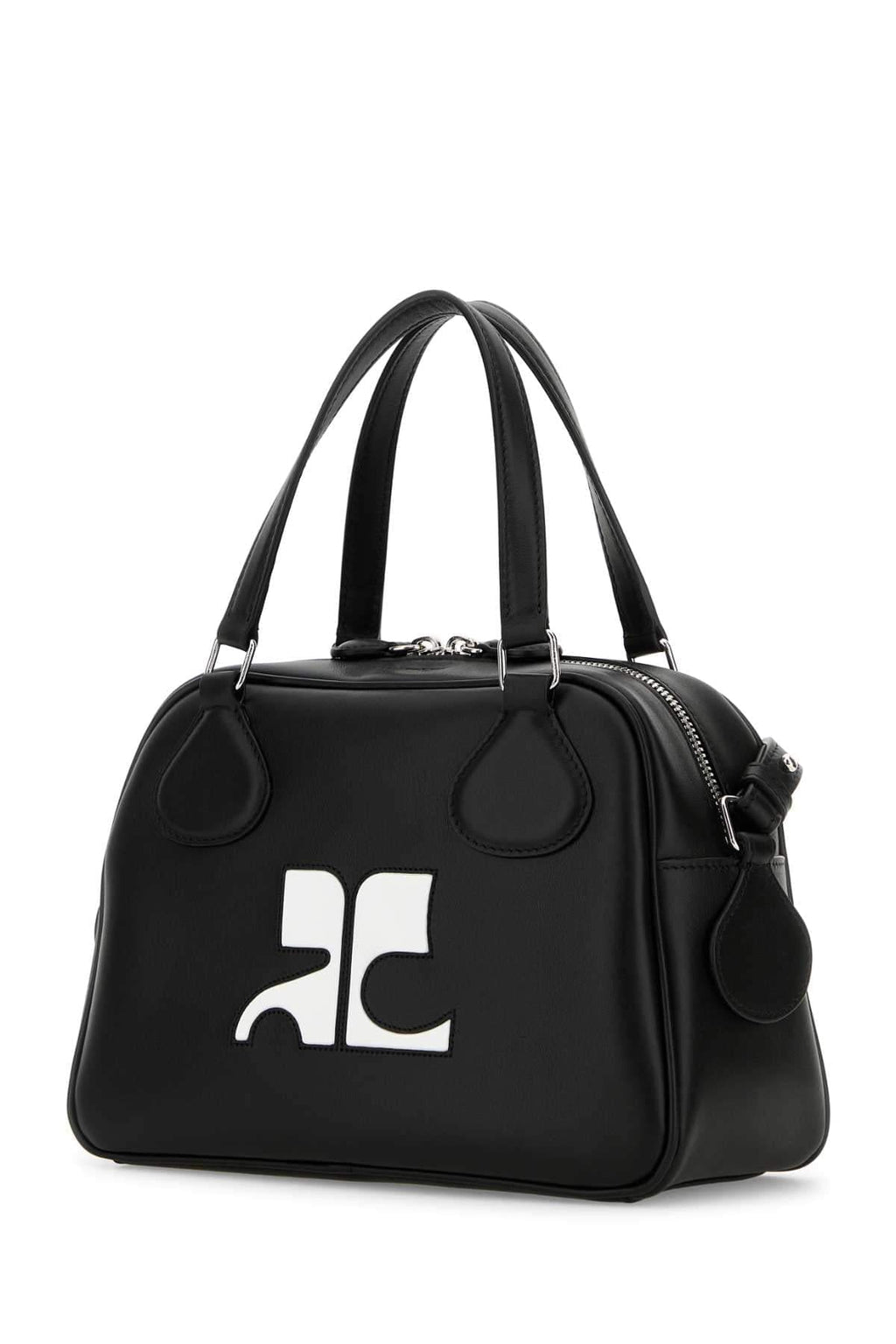 Courreges Women Black Leather Reedition Handbag