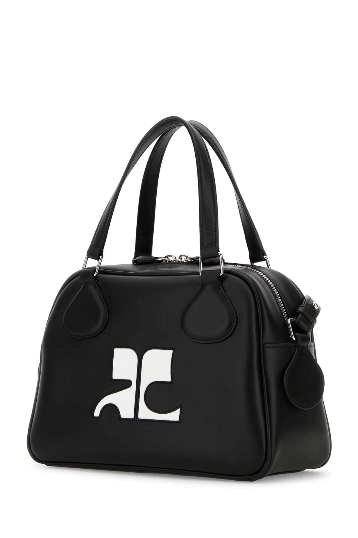 Courreges Women Black Leather Reedition Handbag