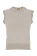 Fendi Women Cappuccino Cashmere Vest